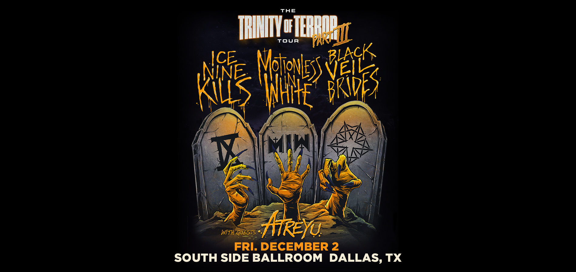 Trinity of Terror Tour featuring Ice Nine Kills, Motionless In White, and Black Veil Brides