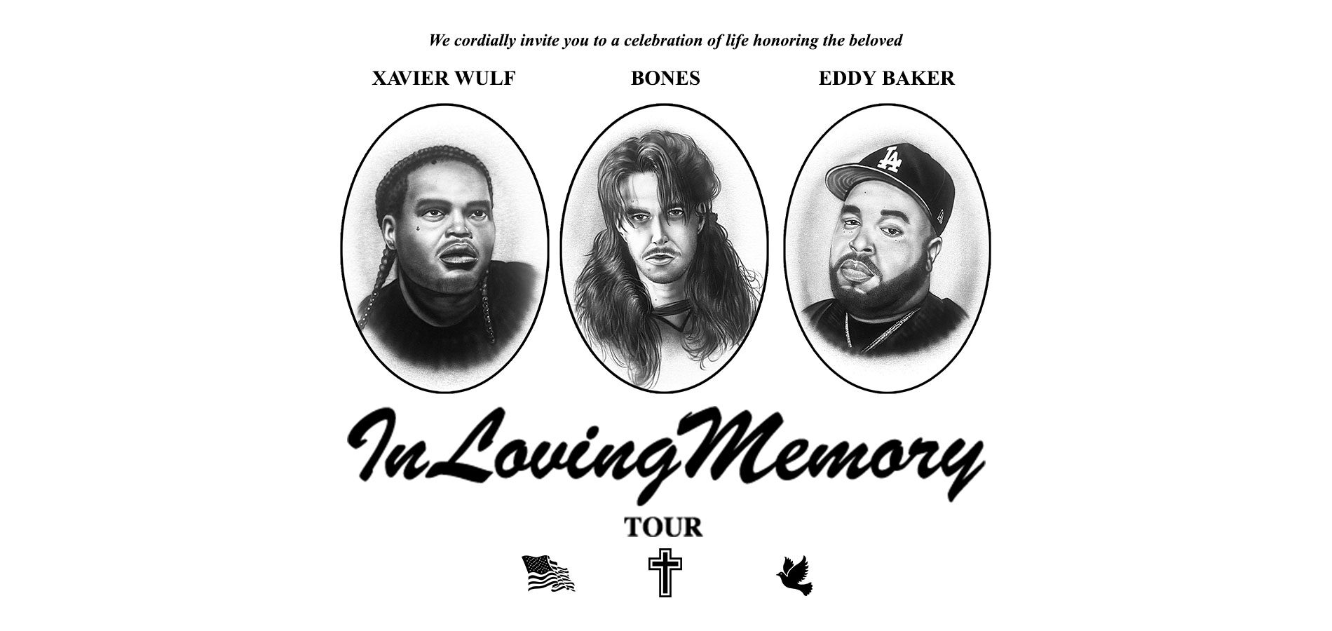The InLovingMemory Tour with Bones, Xavier Wulf and Eddy Baker